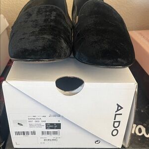 Aldo Luxurious Black Velvet Shoes